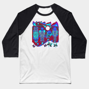 the brick scheme in totem ecopop tribal art with soccer and toys wallpaper Baseball T-Shirt